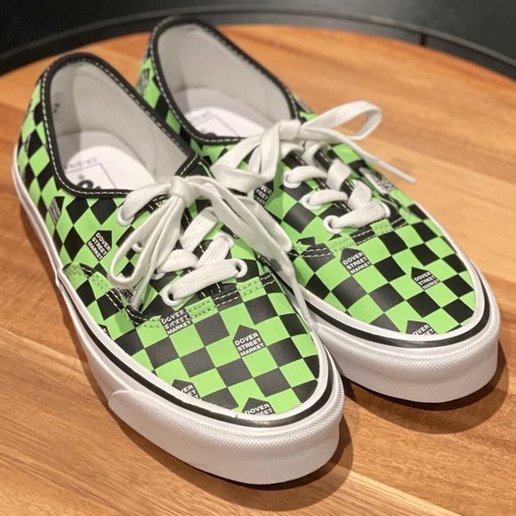 Vans x Dover Street Market OG Authentic LX DSM Checkerboard (Fluro Green) - Picture 9 of 12